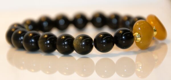Black Obsidian Bow Bracelet - Image 2
